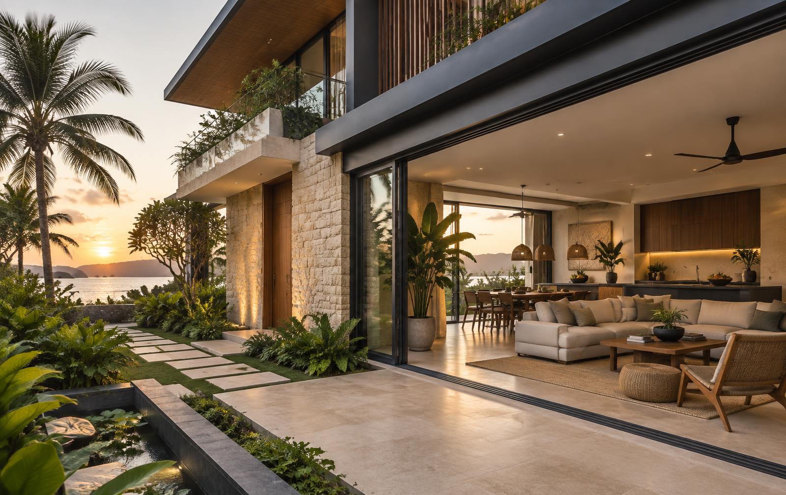 Renovasi rumah tropis modern di Batam